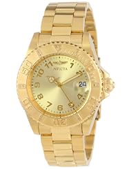 Invicta Womens 15249 "Pro Diver" 18k Yellow Gold Ion-Plated Stainless Steel Watch