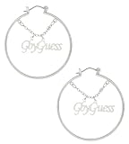G by GUESS Silver-Tone G by Guess Hoops, SILVER