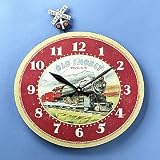 Kids Railroad Train Wall Clock - Railroad Clock 13 dia.