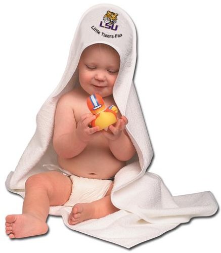 LSU Tigers Hooded Baby Towel (White)