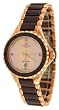 Oniss #ON8012-LRG3 Women's Rose Gold Trim Swiss Quartz Burgandy Ceramic and Stainless Steel Watch