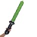 8 Bit Pixelated Foam Green Weapon Toy 30