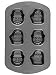 Wilton Holiday 6-Cavity Nonstick Mini Snowman and Mitten Pan