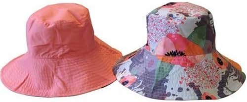 Sun Lily Fashion Flips Reversible Sun Hat with Tote - Womens (Potpourri) by Fashion Flips