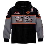 Harley-Davidson® Men's Hooded Race Half-Zip Pullover Sweatshirt. Embrodiery. 99110-09VM