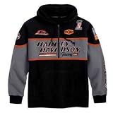 Harley-Davidson� Mens Hooded Race Half-Zip Pullover Sweatshirt. Embrodiery. 99110-09VM by Harley-Davidson�