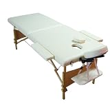 Massageliege massage liege 2 Zonen cremefarben