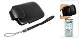 Gino Magnetic Flap Black Faux Leather Pouch Case with Strape for Nokia N70