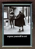 EXPOSE YOURSELF TO ART FUNNY ID Holder, Cigarette Case or Wallet: Made in USA