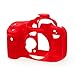 easyCover Silicone Protection Case for Canon EOS 7D Mark II Camera, Red