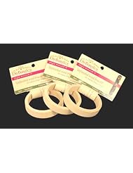 3 Pack, Wood Bangle Bracelet, Flat Exterior, 5/8" Wide, Medium Size, ReadyToDecorate (R)