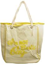 Im I'm not a plastic bag in Tote/Shopping Bag-Yellow Trim