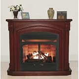 ProCom Full-Size Vent-Free Propane Fireplace - 40,000 BTU, Cherry by ProCom