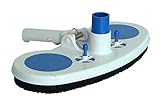 Swimming Pool Vacuum Head w Air Relief Valves, Spring Handle & Ultra Rigid Nylon Brushes