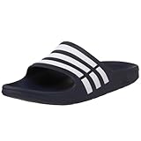 IMAGE OF adidas Duramo Slide Sandal,New Navy/White/New Navy,7 M US Women's/5 M US Men's