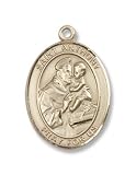 41b1YYouC L. SL160  St. Anthony of Padua 14KT Gold Medal Patron Saint of Lost Articles & The Poor