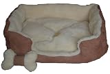 Dog Bed = Beige dog bed 36" by 30"