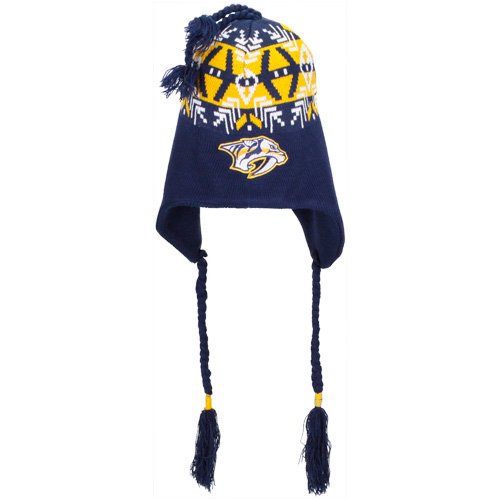 Old Time Hockey Nashville Predators Navy Blue Alpine String Knit Beanie