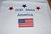 Embroidered God Bless on American on White T with Flag Patch Adult-M