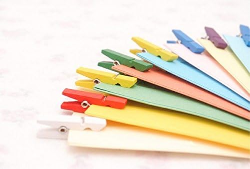 Beauty life Wall Deco DIY Paper Photo Frame with Mini Clothespins and Stickers - Fits 4"x 3" Pictures,Multi-gift for you Color DIY Hanging Paper Photo Frames set of 7