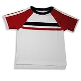 Kitestrings - Toddler Boys Short Sleeved Tee, White, Red, Navy (Size 3T)