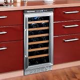 Wine Enthusiast 27 Bottle Built-In Wine Refrigerator (Stainless Steel Trim Glass Door