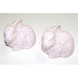 Vintage Faux Cracked Finish Rabbit Salt And Pepper Shakers