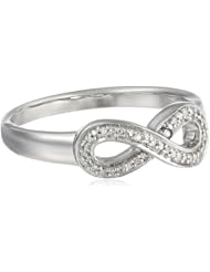 Sterling Silver Diamond Infinity Ring (0.05 cttw, I-J Color, I2-I3 Clarity)