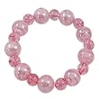 Pink Glass Bead Stretch Bangle Bracelet Fashion Jewelry