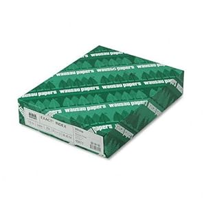 Wausau Paper Index Card Stock, 92 Brightness, 110 lb, Letter, White, 250 Sheets per Pack (49411)