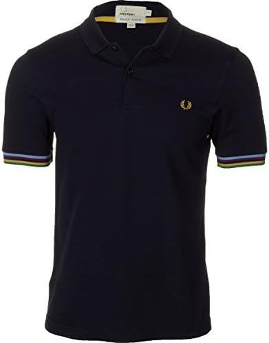 Fred Perry USA Champion Tipped Polo Shirt - Men's Navy, XL