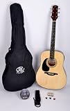 SX Mentor NA Acoustic Guitar Natural Package with DVD and Carry Bag Included SX MD160 NA