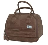 Creative Options 700-312 Soft-Sided Ultra-Suede Total Tote, Small, Chocolate with Multi-Dot Lining
