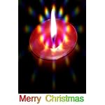 Cat O'nine Tails 16x9 Widescreen TV: Greeting Card: Merry Chritmas