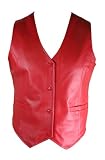 Classic Ladies Red Leather Vest