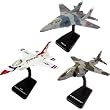 InAir E-Z Build 3pc Set - F-16 Fighting Falcon Thunderbirds, AV-8B Harrier and MiG 29