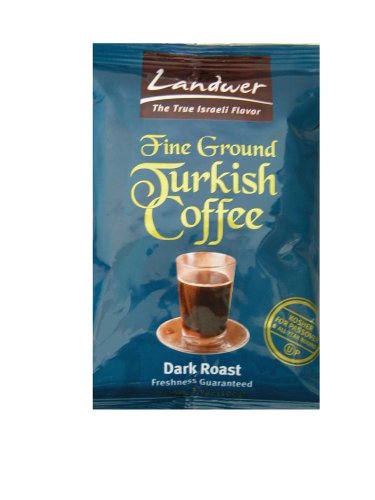Landwer Turkish Dark Roast Ground Coffee , 7-Ounce Packages (Pack of 12) by Osem