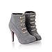 Charm Foot Vintage Womens Platform High Heel Ankle Boots Riding Boots