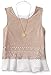Amy Byer Girls' Big Knit Suede Sleevless Laser Cut Peekaboo Top
