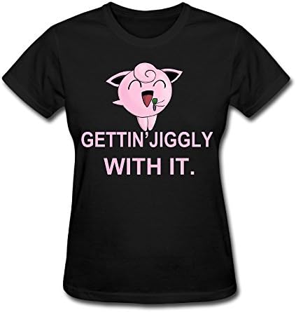 Short Sleeve Gettin Jiggly With It Pink Jigglypuff Girl's T Shirts Black
