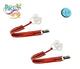 BooginHead PaciGrip™ Orange/Black/White Stripe Universal Pacifier Strap Set of 2 BooginHead PaciGrip™ Orange/Black/White Stripe Universal Pacifier Strap Set of 2