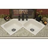 41b28%2B6uFYL. SL160  Advantage Harmony Double Bowl Self Rimming Corner Kitchen Sink Finish: Navy Blue, Faucet Drillings: Single Hole
