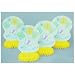 Baby Stitching Baby Shower Mini Honeycomb Decorations 4 Pack