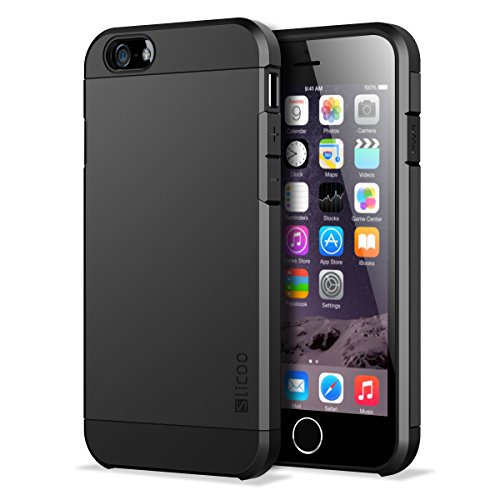 iPhone 6 Case, Slicoo Dual-layer Protection Cover Case for iPhone 6 6s 4.7 inch (Black)