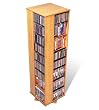 Maple Finish Four Sided Spinner Media Tower By Prepac Furniture