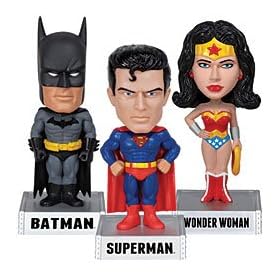  Funko DC Comics Heroes Bobbleheads (Set of 3) - Batman, Superman, & Wonder Woman