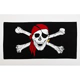 Pirate Skull and Crossbones Beach Towel