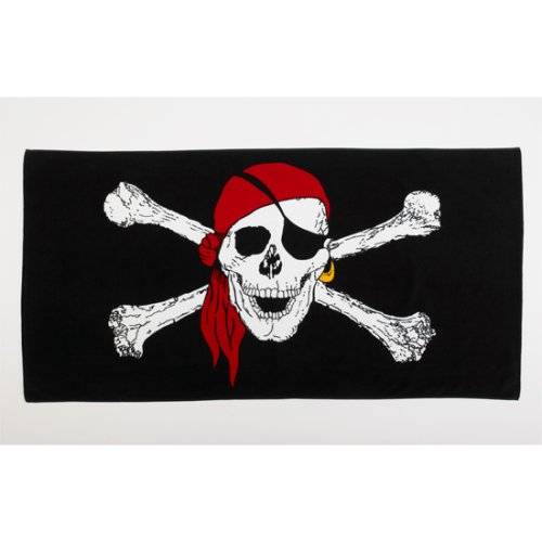 Pirate Skull and Crossbones Beach Towel