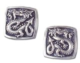 Solid Sterling Silver Dragon Earrings