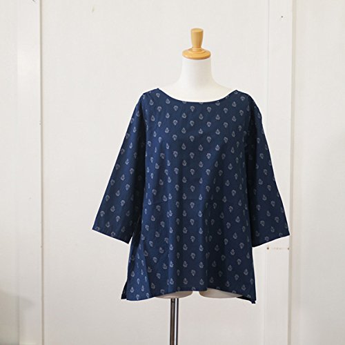 (ローラメーム) Loura meme 小紋プリント７分袖プルオーバー